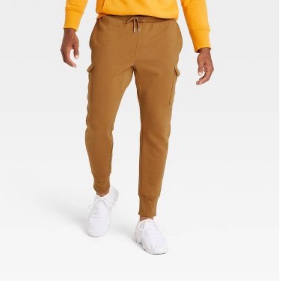 all in motion Pants All In Motion Mens Brown Cotton Fleece Cargo
